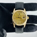Rolex Day Date Champagne Diamond Factory Dial on Am Leather Ref 18038