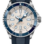Breitling Superocean Automatic Silver Dial on Rubber Strap Ref A17375E71G1S1 with Card  2025
