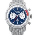 Breitling Top Time Blue Dial on Mesh Steel Ref AB01763A1C1A1 with Card