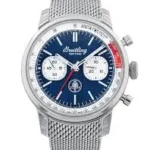 Breitling Top Time Blue Dial on Mesh Steel Ref AB01763A1C1A1 with Card