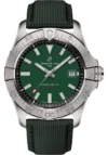 Breitling Avenger Automatic Green Dial on Leather Strap Ref A17328101L1X1 with Card