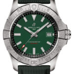 Breitling Avenger Automatic Green Dial on Leather Strap Ref A17328101L1X1 with Card