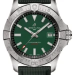 Breitling Avenger Automatic Green Dial on Leather Strap Ref A17328101L1X1 with Card
