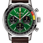 Breitling Top Time Green Dial on Leather Strap Ref AB01762A1L1X1 with Card  2025