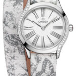 Omega De Ville Mini Tr√©sor Quartz White Dial on Fabric Strap Ref 428.17.26.60.04.002 with Card