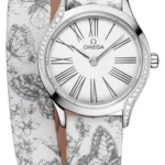 Omega De Ville Mini Tr√©sor Quartz White Dial on Fabric Strap Ref 428.17.26.60.04.002 with Card