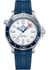 Omega Seamaster Diver 300M White Dial on Rubber Strap Ref 210.32.42.20.04.002 with Card