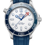 Omega Seamaster Diver 300M White Dial on Rubber Strap Ref 210.32.42.20.04.002 with Card