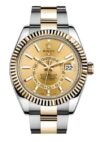 Rolex SkyDweller Champagne Dial on Oyster Ref 326933 with New Style Card White  2020
