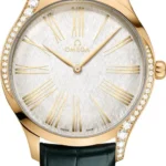 Omega De Ville White Dial on Leather Strap Ref 428.58.39.60.02.001 with Card