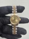 Rolex Datejust Lady Champagne Stick Dial on Jubilee Ref 69173 with Papers  1985 - Image 2