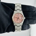 Rolex Oyster Perpetual Date Am Pink Diamond Dial on Oyster Ref 15000