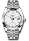Rolex Datejust  White Index Dial on Jubilee Ref 126300 with New Style Card Green  2024