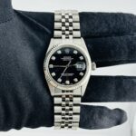 Rolex Datejust Am Black Diamond Dial on D Link Jubilee Ref 16014