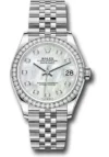 Rolex Datejust 31 White Mother Of Pearl Diamond Dial on Jubilee Ref 278384 with New Style Card Green  2026