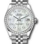 Rolex Datejust 31 White Mother Of Pearl Diamond Dial on Jubilee Ref 278384 with New Style Card Green  2026
