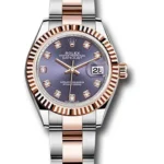 Rolex Datejust Lady Aubergine Diamond Dial on Oyster Ref 279171 with New Style Card Green  2026