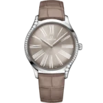 Omega De Ville Trésor Taupe Brown Dial on Taupe Brown Leather Ref 428.18.39.60.13.001 with Card