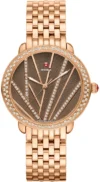 Michele Brown Dial Set With Diamonds Dial Ref MWW21B000113 with Card