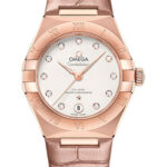 Omega Constellation Co-Axial White Diamond Dial on Leather Strap Ref 131.53.29.20.52.002 with Card