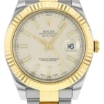 Rolex Datejust II Ivory Stick Dial on Oyster Ref 116333 with Card Old Green  2011