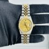 Rolex Datejust Champagne Stick Dial on D Link Jubilee Ref 16013 with Papers  1988 - Image 2