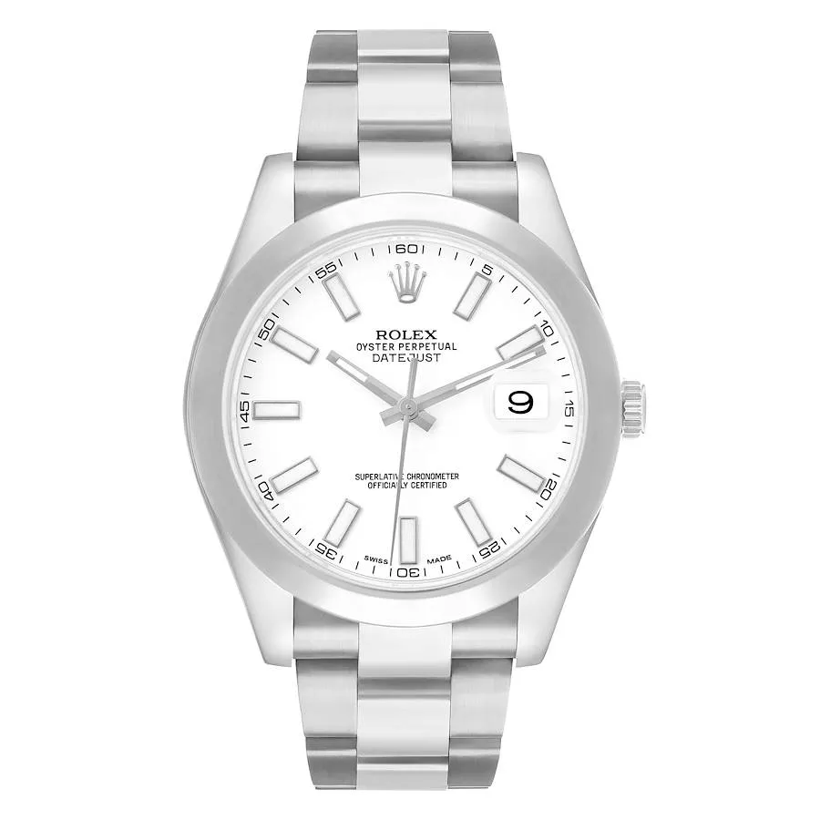 19198714_s40ow29y7e424wr50ozqaqmqclxe.webp Rolex Datejust II White Stick Dial on Oyster Ref 116300 with Card Old Green 2013 - Image 1