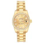 Rolex Datejust Lady President Champagne Diamond Dial on President Ref 179138