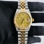 Rolex Datejust Champagne Stick Dial on D Link Jubilee Ref 16013