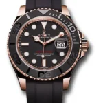 Rolex Yacht-Master 37 Matt Black Dial on Oysterflex Ref 268655 with New Style Card White  2018