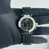 Cartier Pasha Seatimer  Black Dial on Black Rubber Coated Stainless Steel Ref 2790 - Image 2