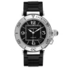 Cartier Pasha Seatimer  Black Dial on Black Rubber Coated Stainless Steel Ref 2790