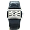 Cartier Tank Divan Silver Roman Dial on Leather  Ref 2599/W6300255