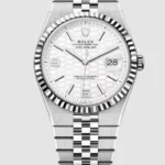 Rolex Land-Dweller White Honeycomb Dial on Flat Jubilee Ref 127334 with New Style Card Green  2026