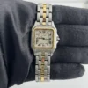 Cartier Panthere White Roman Dial on 2 Tone Bracelet Ref 110000R