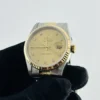Rolex Datejust Champagne Diamond Dial on D Link Jubilee Ref 16233 with Papers  1990 - Image 3