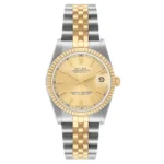 Rolex Datejust Champagne Stick Dial on D Link Jubilee Ref 68273 with Papers  1996