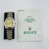 Rolex Datejust Champagne Stick Dial on D Link Jubilee Ref 68273 with Papers  1996 - Image 7