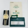 Rolex Datejust Champagne Tapestry  Dial on D Link Jubilee Ref 68273 with Papers  1995 - Image 7