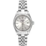 Rolex Oyster Perpetual Date Silver Stick Dial on D Link Jubilee Ref 6924