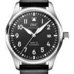Iwc Pilot's Watch Mark XX Black / Arabic Numerals Dial on Leather Strap Ref IW328201 with Card  2025