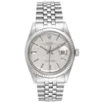 Rolex Datejust  Silver Linen Dial on D Link Jubilee Ref 1601/4