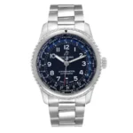 Breitling Aviator 8 B35 Unitime Blue Arabic Dial on Stainless Steel Bracelet Ref AB3521 with Card  2024