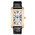 Cartier Tank Americaine XL Silver Roman Dial on Leather Ref 2927/W2609856
