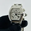 Cartier Roadster XL Chrono Silver Roman Numerals Dial on Stainless Steel Bracelet Ref 2618 - Image 3