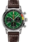 Breitling Top Time Green Dial on Leather Strap Ref AB01762A1L1X1 with Card