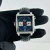 Tag Heuer Monaco Automatic Chronograph Blue Dial on Leather Strap Ref CAW211P.FC6356 with Card  2020 - Image 2
