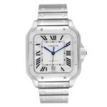 Cartier Santos  Silver Roman Dial Ref 4072/WSSA0018 with Card  2025
