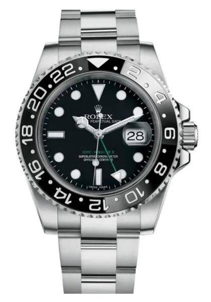 19270176_bubcxyrur2c0g94y5siy6l3522bm.webp Rolex GMT-Master II Black Dial on Oyster Ref 116710LN with New Style Card White 2016 - Image 1