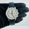 Iwc Portugieser Chronograph Silver Dial on Leather Strap Ref IW371605 with Card  2023 - Image 2